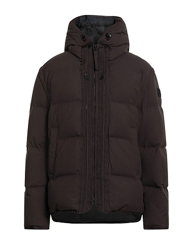 DUNO Shell jacket Dark brown 70% Polyester, 30% Viscose