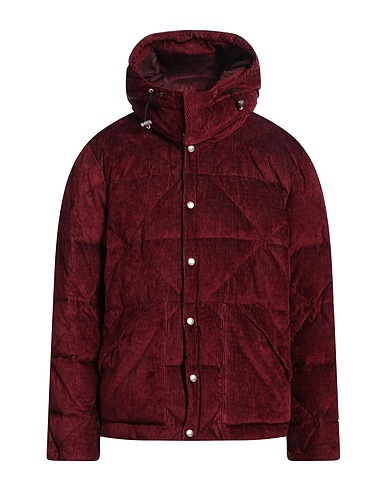 LARDINI Shell jacket Burgundy 55% Viscose, 44% Cotton, 1% Elastane