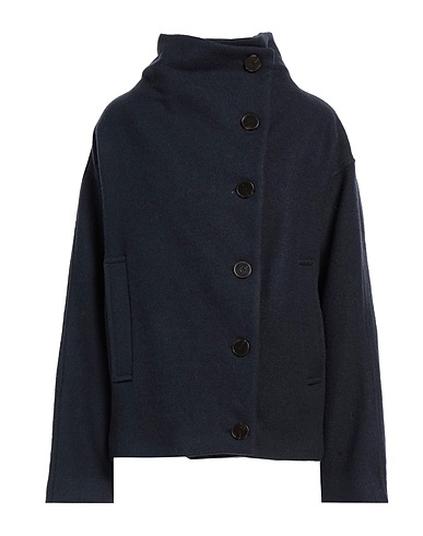 ALYSI Coat CRÈME Midnight blue 100% Virgin Wool
