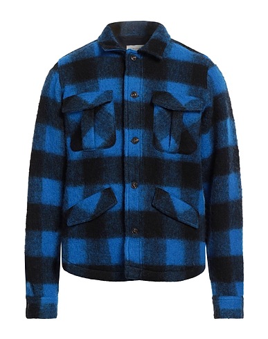 TINTORIA MATTEI 954 Checked shirt Blue 70% Wool, 30% Polyester