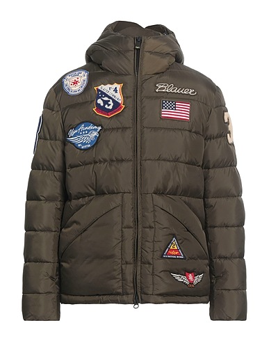BLAUER. Shell jacket Military green 100% Polyester
