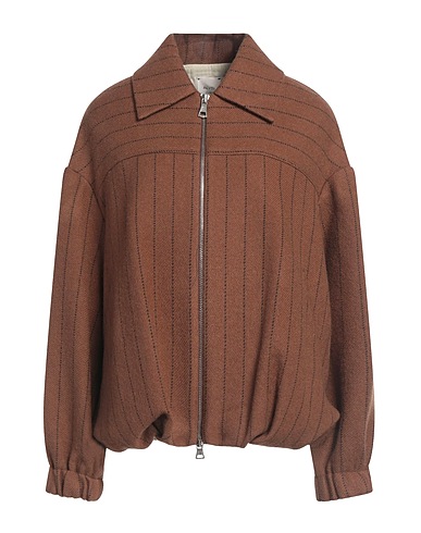 ALYSI Jacket CHOCOLAT Brown 99% Virgin Wool, 1% Polyamide, Wool, Viscose