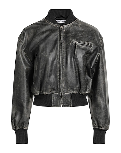 ACNE STUDIOS Bomber NERO 100% Cowhide