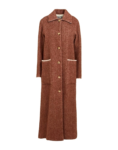 ALYSI Coat Brown 85% Virgin Wool, 10% Alpaca wool, 5% Polyamide