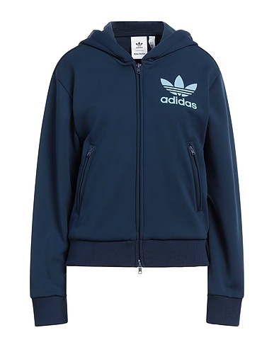 ADIDAS ORIGINALS by WALES BONNER Hooded track jacket  Navy blue 98% Recycled polyester, 2% Elastane