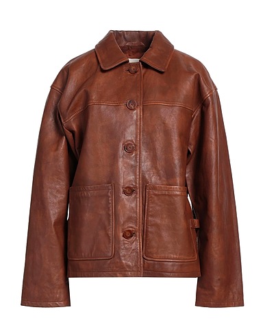 ALYSI Blouson Marron Cuir