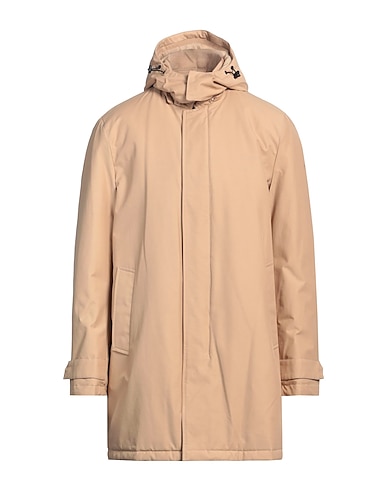 MANUEL RITZ COATS & JACKETS Beige 65% Cotton, 35% Polyamide