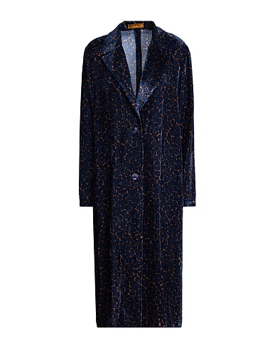 SIYU Full-length jacket Navy 75% Viscose, 25% Silk