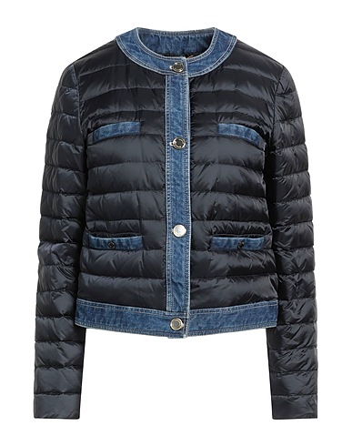MOORER Shell jacket Midnight blue 98% Cotton, 2% Elastane, Polyamide