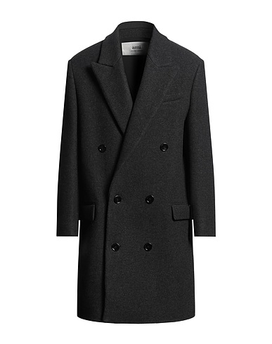 AMI ALEXANDRE MATTIUSSI Mantel Braungrau 100% Wolle
