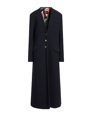 ETRO コート ミッドナイトブルー ウール 96% / ナイロン 4% / コットン