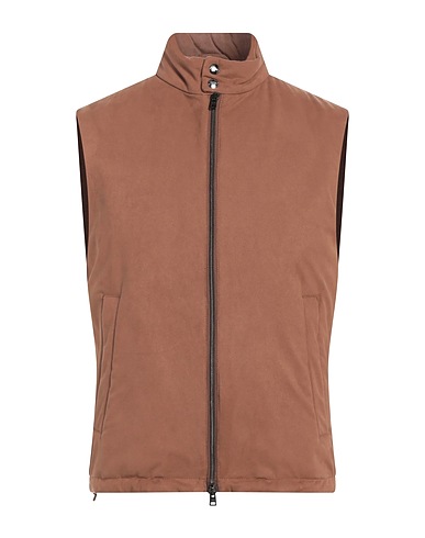 HERNO Gilet RESORT Brown 80% Polyester, 20% Elastane, Polyurethane coated
