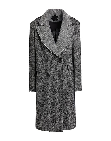 MOUCHE Coat Black 62% Virgin Wool, 22% Polyamide, 7% Polyester, 5% Acrylic, 4% Other Fibres
