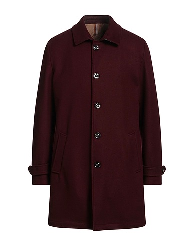 WHY NOT BRAND Coat Burgundy 60% Polyester, 40% Acrylic, Wool