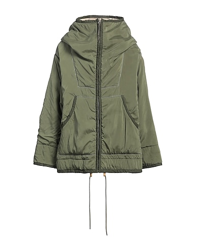 APPLIED ART FORMS Jacket Military green Wool, Cotton