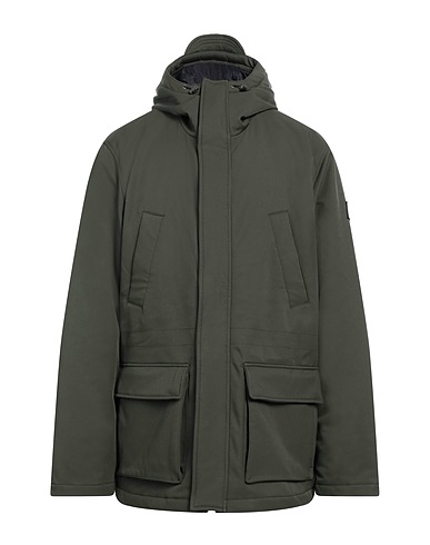 THREE STROKE Mantel VERDE MILITARE 88% Polyester, 12% Elastan