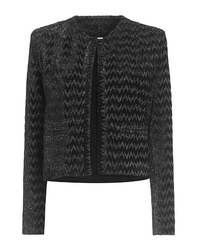 IRO Jacket Black 60% Viscose, 28% Polyamide, 10% Metallic fiber, 2% Elastane