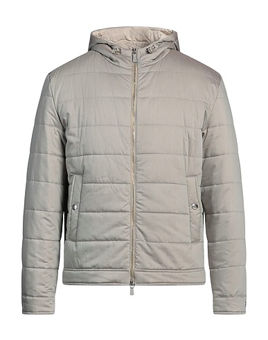 ELEVENTY Shell jacket Light grey 72% Cotton, 28% Silk