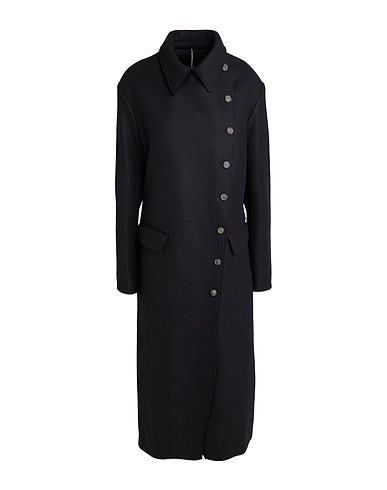 MASNADA Coat Black 77% Virgin Wool, 23% Polyamide