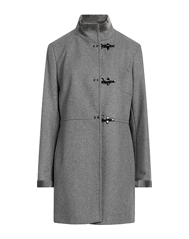 FAY Coat Light grey 80% Wool, 20% Polyamide, Cotton