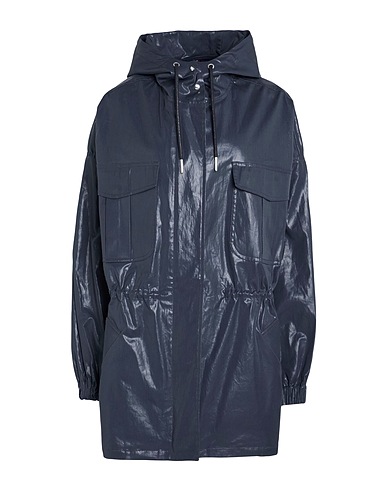 TOMMY HILFIGER Full-length jacket Charcoal 97% Cotton, 3% Elastane