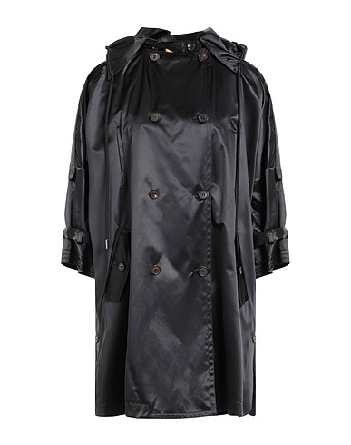 DOLCE&GABBANA Double breasted pea coat Black 100% Silk, Aluminium, Calfskin