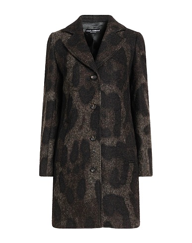 DOLCE&GABBANA Coat Dark brown 95% Alpaca wool, 5% Nylon