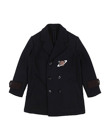 MONNALISA Coat Midnight blue 50% Acrylic, 25% Polyester, 20% Wool, 5% Other Fibres
