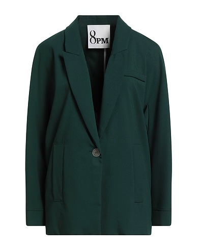 8PM Blazer Dark green 56% Polyester, 41% Viscose, 3% Elastane, Metal