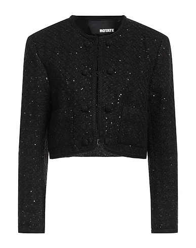 ROTATE BIRGER CHRISTENSEN Jacket Black 44% Polyacrylic, 28% Recycled polyester, 25% Wool, 3% Polyamide