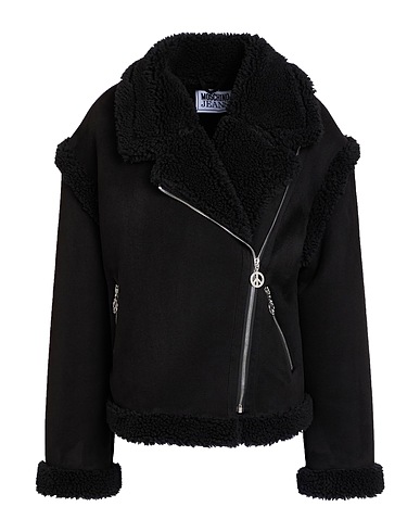 MOSCHINO JEANS Teddy Coat Black 90% Polyester, 10% Wool
