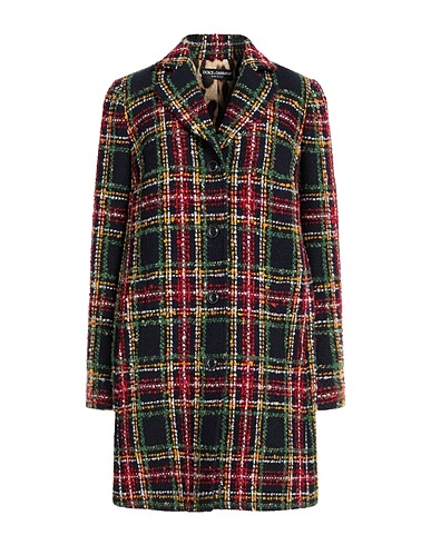 DOLCE&GABBANA Coat Navy blue 44% Acrylic, 36% Wool, 13% Polyester, 4% Other Fibres, 3% Viscose