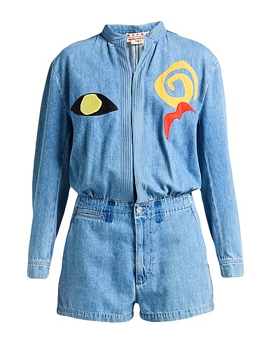 MARNI Denim dungaree Blue 100% Cotton, Viscose, Cupro