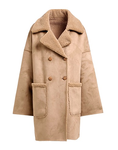 MARTINAESSE Teddy Coat Tortora 100% Poliestere, Pelle