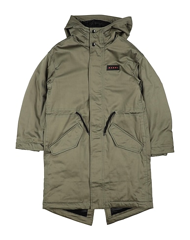 MARNI Coat Military green 98% Cotton, 2% Elastane