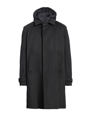 CORNELIANI Coat Charcoal 100% Virgin Wool, Polyester