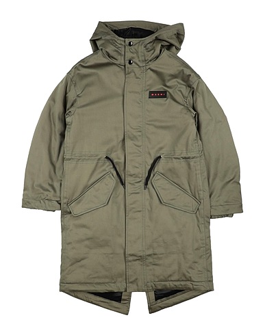 MARNI Coat Military green 98% Cotton, 2% Elastane
