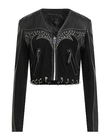 PINKO Jacket Black 100% Lambskin, Goat skin