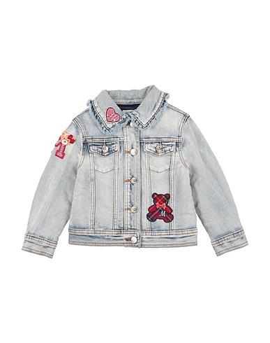 MONNALISA Denim jacket Blue 92% Cotton, 7% Polyester, 1% Elastane