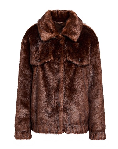 ERMANNO FIRENZE Teddy Coat Brown 100% Modacrylic, Polyester