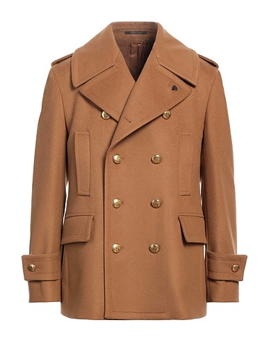 GABRIELE PASINI Coat Camel 90% Wool, 10% Cashmere