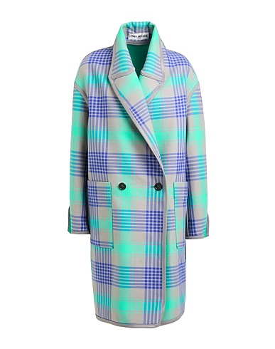 ISSEY MIYAKE Coat Green 70% Cotton, 30% Wool, Polyurethane, Polyester
