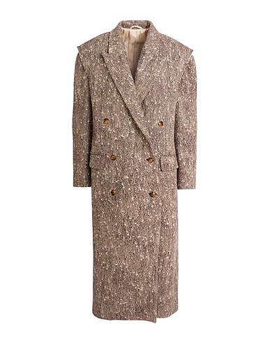 QUIRA Coat Brown 78% Virgin Wool, 13% Polyamide, 6% Viscose, 3% Linen