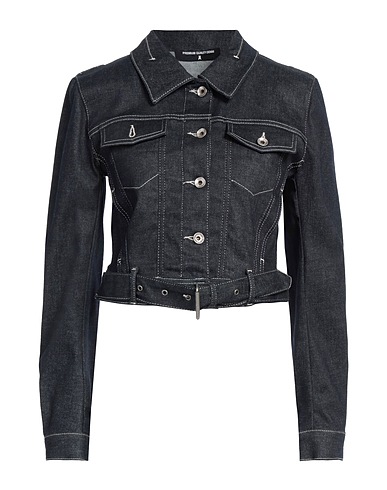 PATRIZIA PEPE Denim jacket Blue 90% Cotton, 5% Polyester, 5% Elastane