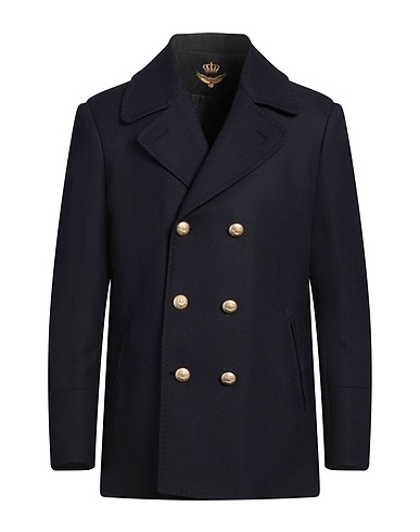 TWENTY-ONE by ANTONIO CARNEVALE Caban e doppio petto Blu navy 90% Lana, 10% Poliammide