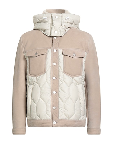 DFOUR Teddy Coat Beige 100% Shearling, Textile fibres