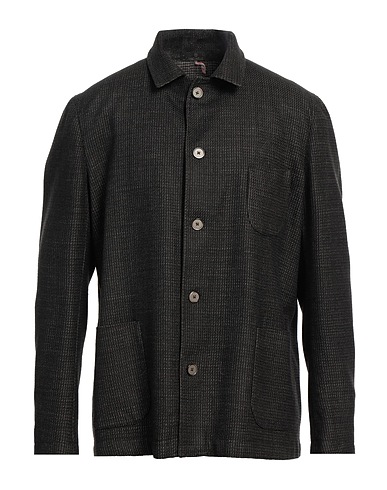 SANTANIELLO Jacket Dark green 55% Wool, 45% Cotton