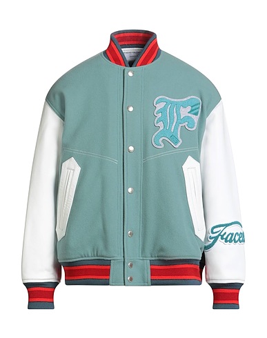 FACETASM Bomber Sage green 90% Wool, 10% Elastane, Leather