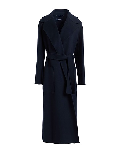 'S MAX MARA Cappotto Blu notte 100% Lana Vergine