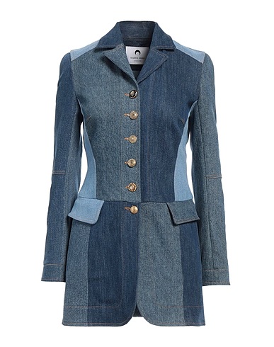 MARINE SERRE Denim jacket Blue 98% Cotton, 2% Elastane